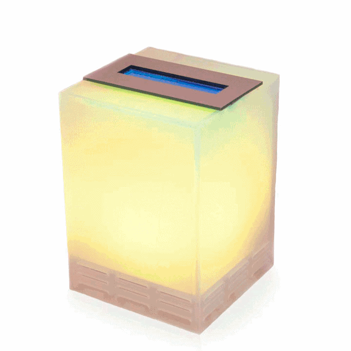 cubo medidor co2 calidad aire colores